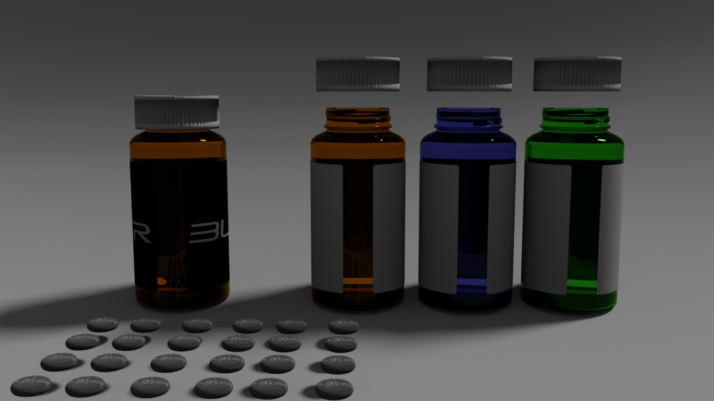 Medication bottle 3 sep. colors preview image 1